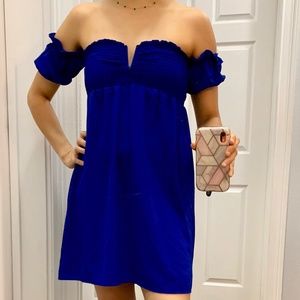 Love Tree Shirred Blue Dress Women's Size S